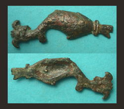 Belt Mount, Dolphin-type, Ornate, ca. 1st-2nd Cent. AD, Rare!